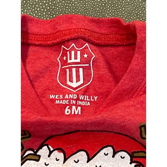 Wes & Willy Santa With Sunglasses Long Sleeve Tee 6M EUC - Picture 3 of 3